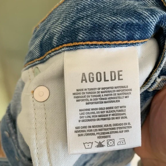 Agolde Denim High Rise Shorts - Ricochet - Picture 8 of 8